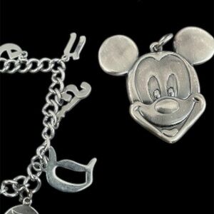 For @jbertadillomoya Silver Mickey Mouse Charm Bracelet